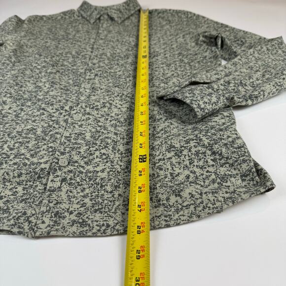 Lululemon mens large button down shirt green abstract print long sleeve - Picture 8 of 8